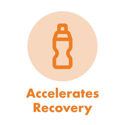 Accelerates Recovery, Muscle Repair, Post-Workout Support, Wellness Icon, EarthNutri