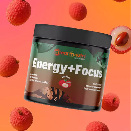 Energy and Focus Supplement, Teacrine, Cognitive Support, EarthNutri