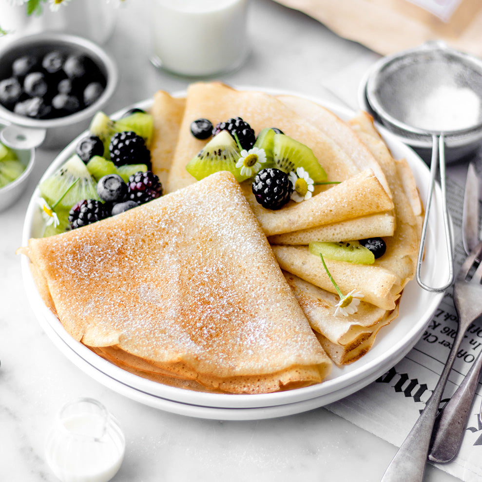 French Crepes, made with earhtnutri gluten-free All purpose flour