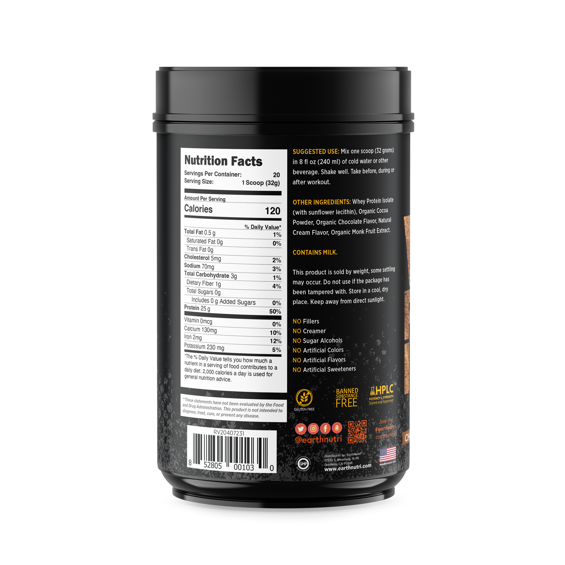 EarthNutri Plastic Protein Shaker